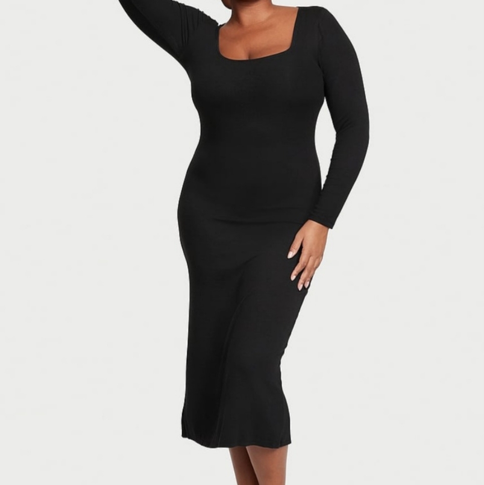 Victoria's Secret Ribbed Long Sleeve Modal Dress